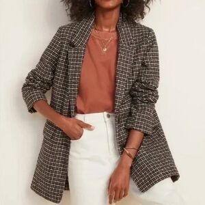 Old Navy Boyfriend Oversized Tweed Blazer